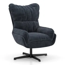 urban ladder Marson Lounger Chair with Ottoman in Indigo Blue image 5