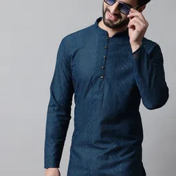 Jompers Men Ethnic Motifs Thread Work Cotton Kurta image 5