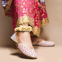 jm looks Women Bellies Jutti for Women Flat sandal Mojari Punjabi Jutti Bellies For Women image 3