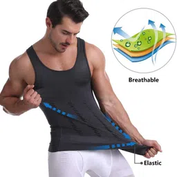 olsic Premium Compression Tank Top Slimming Body Shaper Vest Tummy Control Undershirt Men Shapewear-picture-33