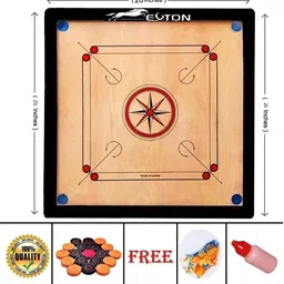 exton CARROM BOARD MEDIUM SIZE 26 INCH 1.5*1.5 66.04 cm Carrom Board image 2