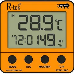 r-tek Digital Thermo Hygrometer Temperature Humidity Meter (ORANGE) Pinless Digital Moisture Measurer-picture-40