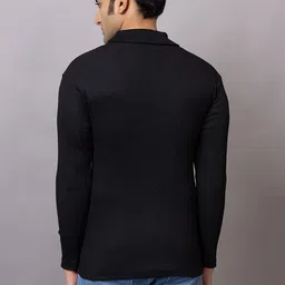 bab Men Solid High Neck Black Sweater image 2