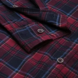 the indian garage co. Men Slim Fit Checkered Spread Collar Casual Shirt image 3