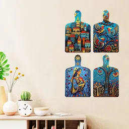 artvibes Pichwai Art Wall Hanging Home Decorative Wall Art for Living room (WH_5653N) Pack of 4 image 3