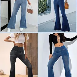 globenaut Women Boot-Leg High Rise Dark Blue Jeans image 5