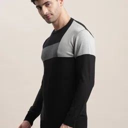 turtle Men Self Design Round Neck Multicolor Sweater image 3