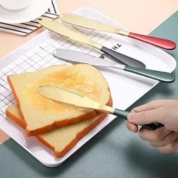 kitchease Stainless Steel Butter Spreader, Cheese Knife, Dessert Knife, Table Knife image 3