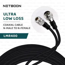 Netboon HLF 400 RF Coaxial Cable With N Male to N Female RF Jack Connector 20 Meters For Antenna Amplifier image 5