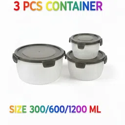 aarusite Plastic Grocery Container - 300 ml, 600 ml, 1200 ml image 5