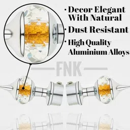 fnk Silver, Blue Rod Rail Bracket Metal image 3