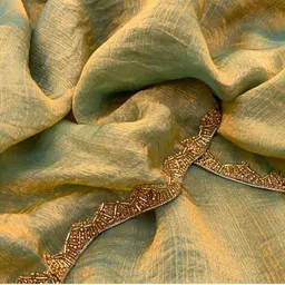 ethvika fab Solid/Plain, Self Design Bollywood Jimmy choo Saree image 3