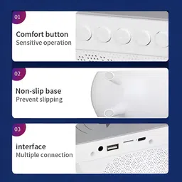 erthenterprise 3 in 1 Mulitcolor G Shape Lamp Speaker Charger, Google Lamp with Speaker LED Table Lamp image 4