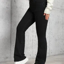 metronaut Women Regular High Rise Black Jeans image 3