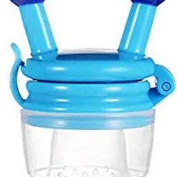 Teether and Fruit Feeder Easy to Hold and Nibbler with Protective Cap BPA Free Teether-image-75