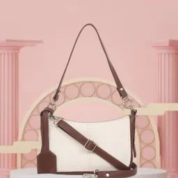 parnidhi White Women Sling Bag Baguette Shoulder Sling Bag for Women Long Adjustable & Detachable Strap-picture-22