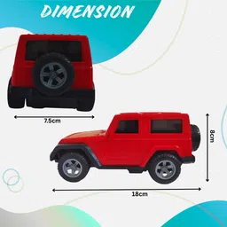 divyan mart Remote control car 4x4 big thar/Jeep for kids Rechargeable RC Toy with Music image 3