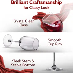 grickzo (Pack of 6) Crystal Clear Round Glass For Whisky, Vodka, Tequila, Liquor, Wine, Cocktail Glass Set Water/Juice Glass image 4