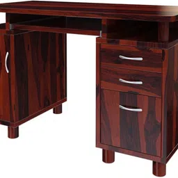 mamata wood decor Sheesham Wood Computer Table With Drawers & Cabinet, Laptop table, Study Table Solid Wood Computer Desk image 2
