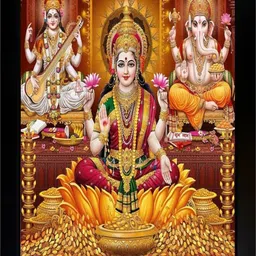 mr think LAKSHMI,GANESH AND SARASWATI Religious Frame-picture-11