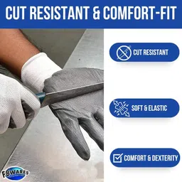 f8wares Reusable Nitrile Coated Safety Gloves Industrial,Gardening,Working Hand Gloves Nitrile, Rubber Safety Gloves image 5