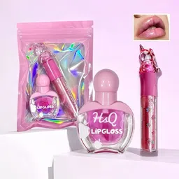 hsq Moisturizing Lip Gloss Set Lightweight Non-Sticky Everyday Lip Shine (Pack of 2) image 1