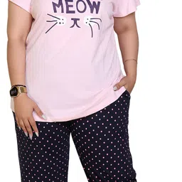 love london Women Top & Pyjama Set Multicolor Printed image 1