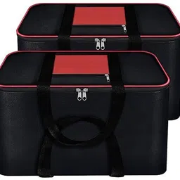 Nylon Underbed Storage Bag Black/red, 2 Pack Under Bed Storage-image-1