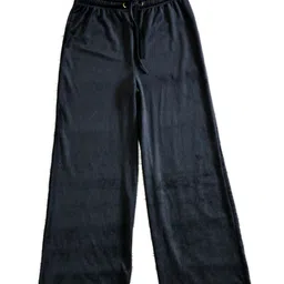 gilinder Women Relaxed Black Velvet Trousers-picture-24