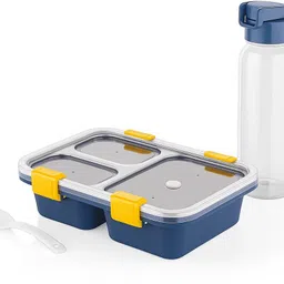 milyyy stylish Kids Lunch Box with Water Bottle Combo Leak-Proof Bottle for school 3 Containers Lunch Box-picture-25