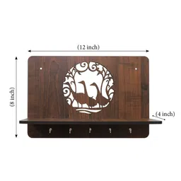 random Engineered Wood Eaton Floating In Brown Colour Key Holder image 3