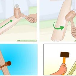 l'avenir Premium Hanging Practice/Training Ball, Grip Cone & Wood Mallet Cricket Kit image 3