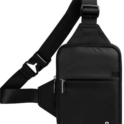 alison Black Men & Women Shoulder Bag Latest Crossbody Chest Bag Casual Phone Bag Small Shoulder Daypack for Travel image 1