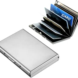 ziaro Men & Women Silver Aluminium Card Holder-picture-34