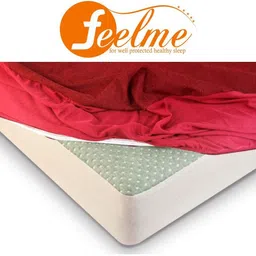 feelme King Size Fitted Cotton Breathable, Stretchable, Waterproof Mattress Cover image 4