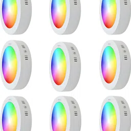 mvl 9W 7in1 Multicolour Surface Led (Red/Pink/Blue/Yellow/Violet/Green/White) Pack-9 Ceiling Light Ceiling Lamp-picture-19