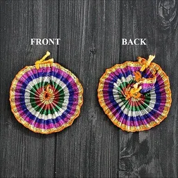 sharum crafts Gota Patti Flowers Appliques Patches for Embroidery Decoration Multicolor100 pc image 3