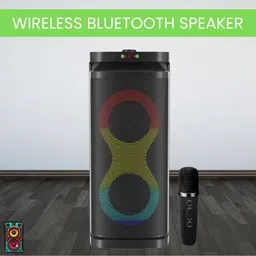 FRONY A1 (PORTABLE BLUETOOTH PARTY SPEAKER) Stereo Sound With Wireless Karaoke MicE168 40 W Bluetooth Party Speaker-picture-28
