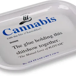 lit Metal Rolling Tray (White Edition) for Cigarette, Smoking Ash Bowl, Smoke Tray White Steel Ashtray-picture-16