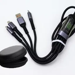 POZUB 3in1 Transparent Luminous 100W Charging Data Cable Compatible with all devices Charging Pad-picture-12