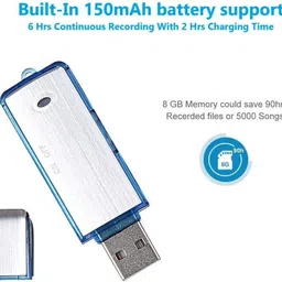 FREDI HD PLUS Spy Mini USB Voice Recorder Mini Portable Recording Battery Backup-7-8 Hours 8 GB Voice Recorder image 5