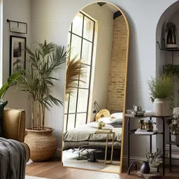 artment Vista Frame Floor Mirror Gold Arched (150 x 40 CM) Decorative Mirror image 4