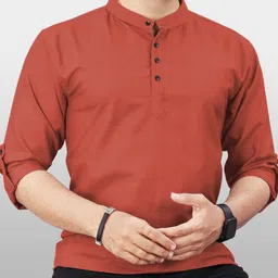 vebnor Men Solid Polyester Straight Kurta-picture-10