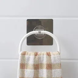 daome by - Magic Sticker Series Self Adhesive Plastic Towel Ring for Bathroom and Kitchen Multicolor Towel Holder-picture-12