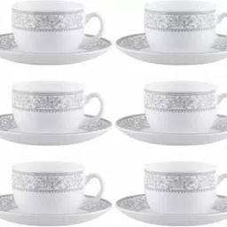 riddhi traders Pack of 12 Opalware LAOPALA Pack of 12 Opalware Sovrana Persian Grey Cup Saucer Set-picture-11