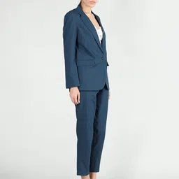 chkokko Women Single Breasted Solid Suit image 3