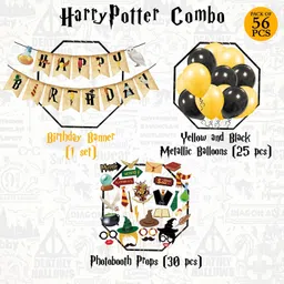 zyozi Harry Potter Birthday Decoration,Harry Potter Birthday Party Supplie(Pack of 56) image 2
