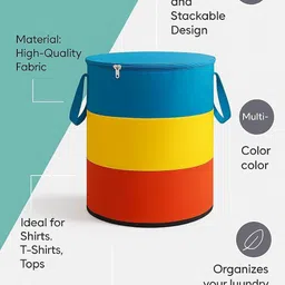 home mart 60 L Multicolor Laundry Bag image 2