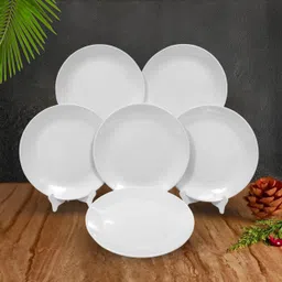 ariya Classic Dinner Set for Gift – Melamine Plates Set of 6, Durable Dinner Plate image 5