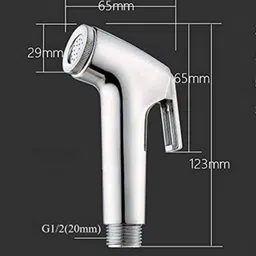 cossimo -HF-05 Conti Health Faucet with 1 Meter Flexible Metal Hose Pipe and Wall Hook-Set of 1 Health Faucet image 3